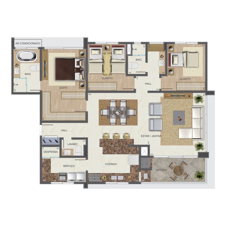 Planta Tipo - Residencial Akkar